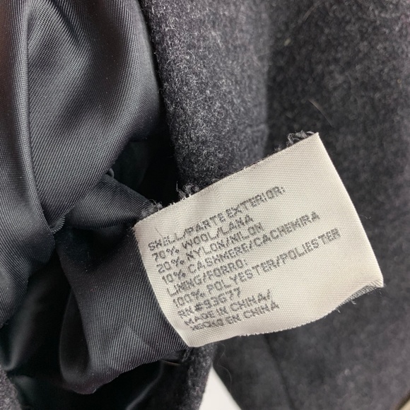 ST. JOHN'S BAY — Gray Cashmere Wool Blend Pea Coat - Picture 5 of 8